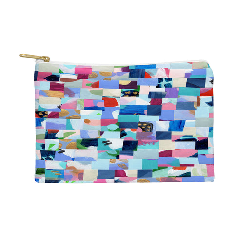 Laura Fedorowicz Fabulous Collage Blue Pouch