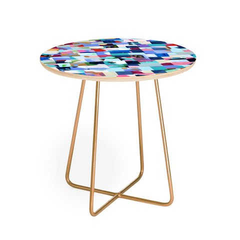 Laura Fedorowicz Fabulous Collage Blue Round Side Table