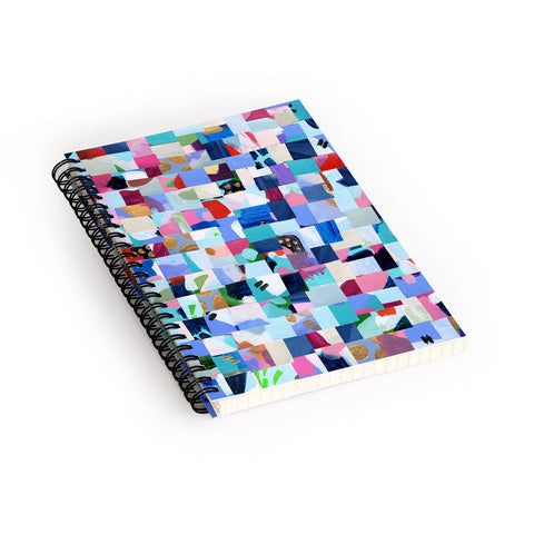 Laura Fedorowicz Fabulous Collage Blue Spiral Notebook