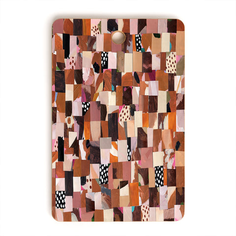 Laura Fedorowicz Fabulous Collage Brown Cutting Board Rectangle