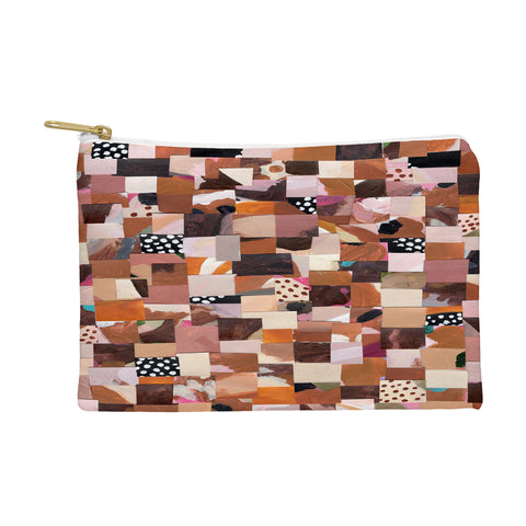 Laura Fedorowicz Fabulous Collage Brown Pouch
