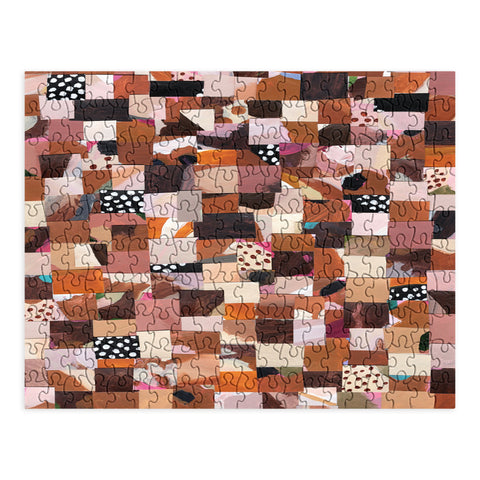 Laura Fedorowicz Fabulous Collage Brown Puzzle
