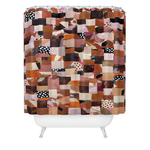 Laura Fedorowicz Fabulous Collage Brown Shower Curtain