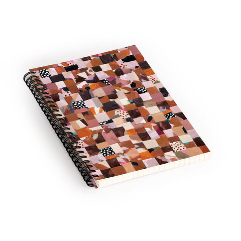 Laura Fedorowicz Fabulous Collage Brown Spiral Notebook