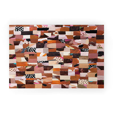 Laura Fedorowicz Fabulous Collage Brown Welcome Mat