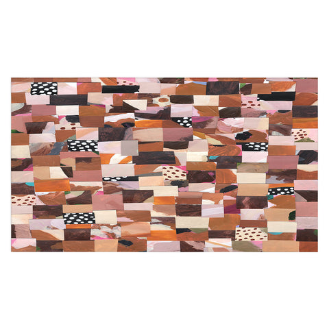 Laura Fedorowicz Fabulous Collage Brown Tablecloth