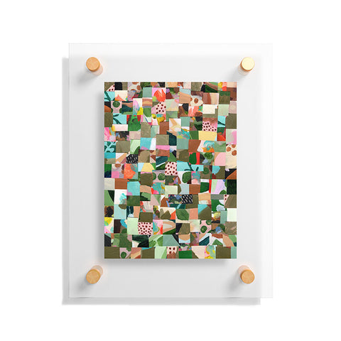 Laura Fedorowicz Fabulous Collage Green Floating Acrylic Print
