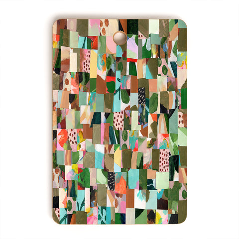 Laura Fedorowicz Fabulous Collage Green Cutting Board Rectangle