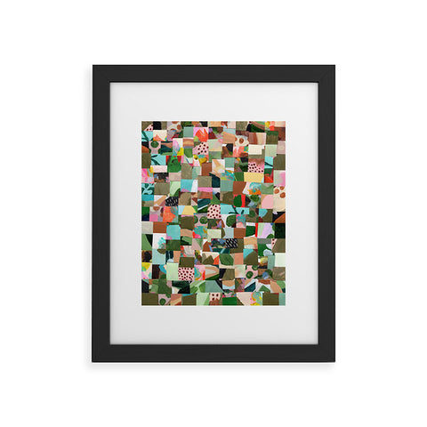 Laura Fedorowicz Fabulous Collage Green Framed Art Print
