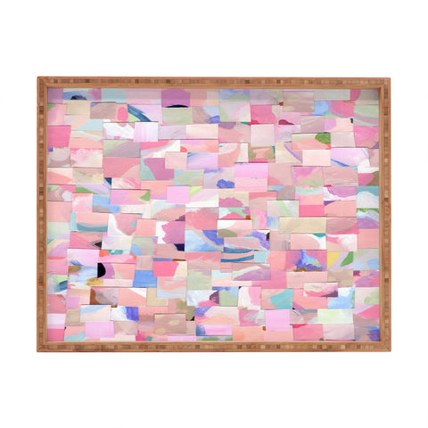 Laura Fedorowicz Fabulous Collage Pastel Rectangular Tray
