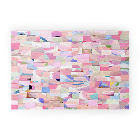 Laura Fedorowicz Fabulous Collage Pastel Welcome Mat