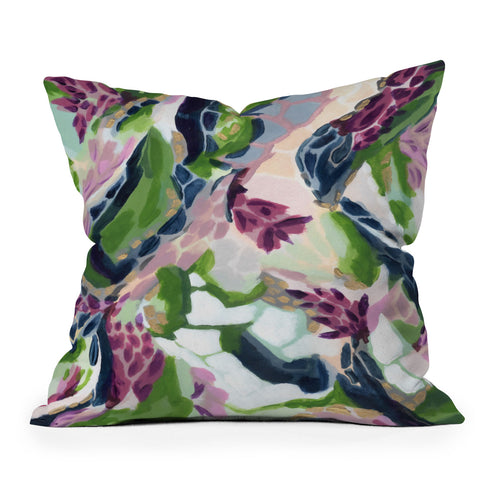 Laura Fedorowicz Jungle Berry Outdoor Throw Pillow
