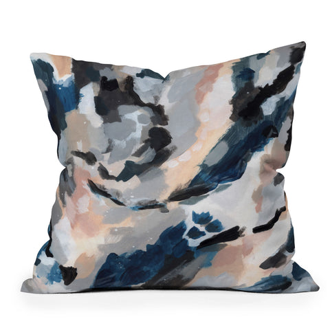 Laura Fedorowicz Parchment Abstract Three Outdoor Throw Pillow
