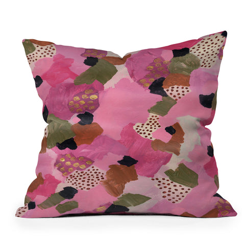 Laura Fedorowicz Pretty in Pink Outdoor Throw Pillow