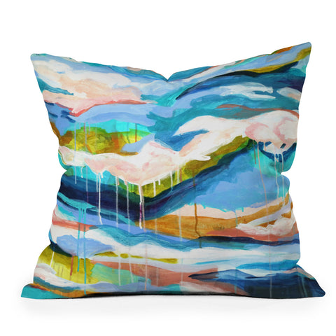 Laura Fedorowicz The Waves They Carry Me Outdoor Throw Pillow