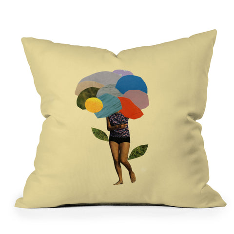 Laura Redburn I Dream Of You Amid The Flowers Outdoor Throw Pillow