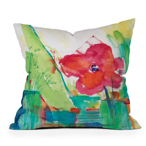 Laura Trevey A Spring In Your Step Outdoor Throw Pillow