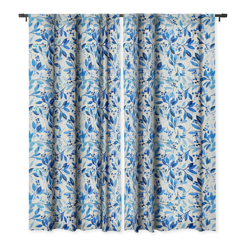 Laura Trevey Berries and Leaves Blackout Window Curtain