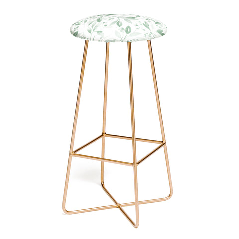 Laura Trevey Berries and Leaves Mint Bar Stool