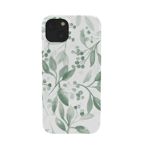 Laura Trevey Berries and Leaves Mint Phone Case