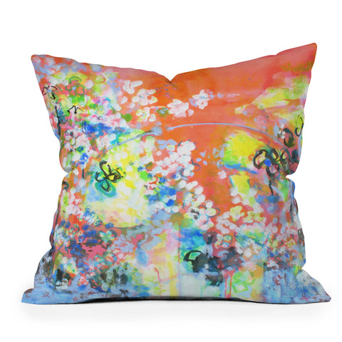 Laura Trevey Coral Delight Outdoor Throw Pillow