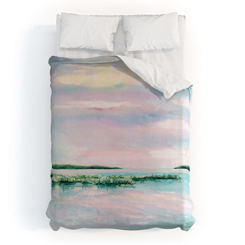 Laura Trevey Cotton Candy Skies Duvet Cover