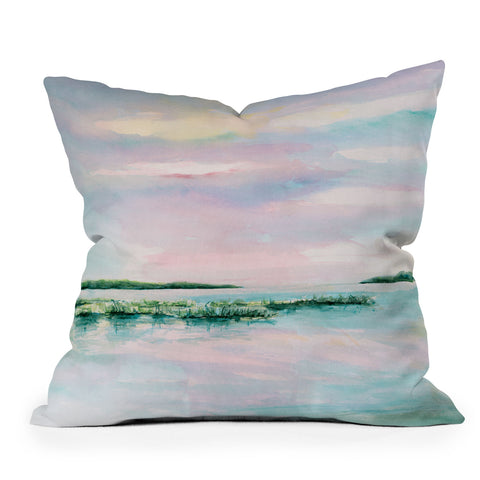 Laura Trevey Cotton Candy Skies Outdoor Throw Pillow