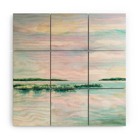 Laura Trevey Cotton Candy Skies Wood Wall Mural