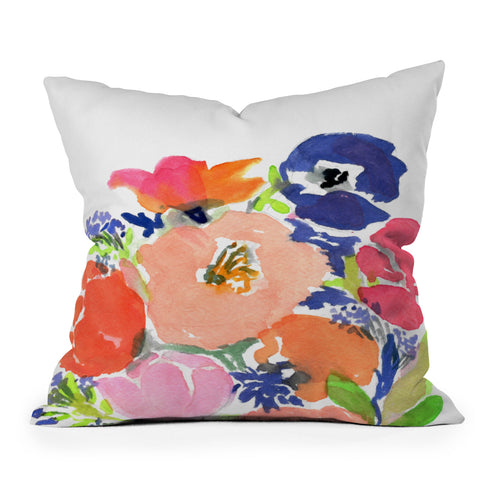 Laura Trevey Floral Frenzy Outdoor Throw Pillow