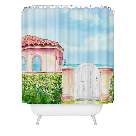 Laura Trevey Mediterranean Revival Shower Curtain