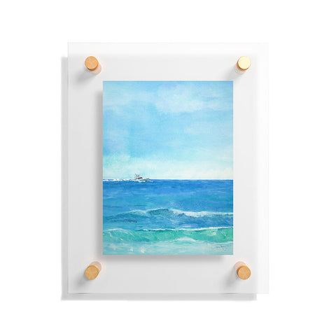 Laura Trevey Ocean Blue Seascape Floating Acrylic Print