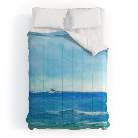 Laura Trevey Ocean Blue Seascape Comforter