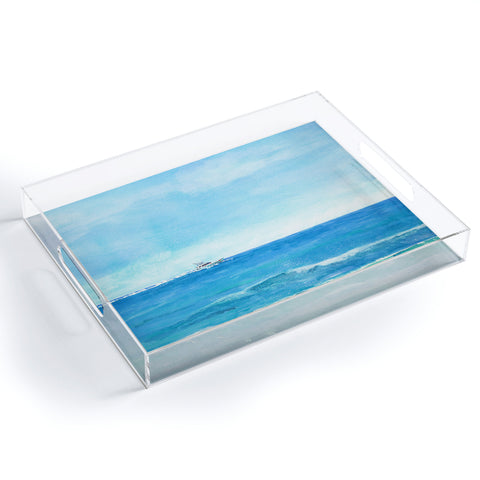Laura Trevey Ocean Blue Seascape Acrylic Tray