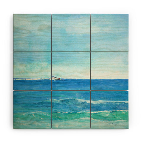 Laura Trevey Ocean Blue Seascape Wood Wall Mural