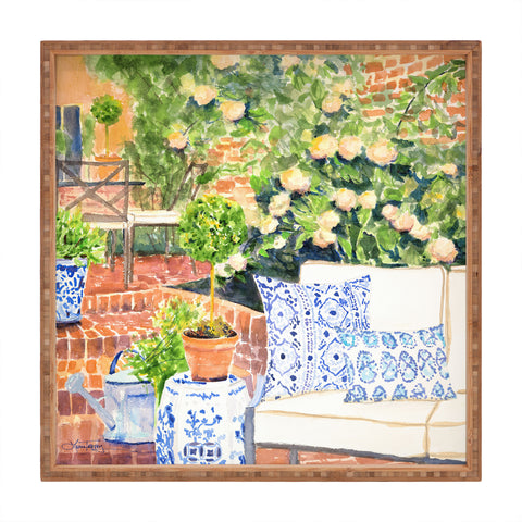 Laura Trevey On The Terrace Square Tray