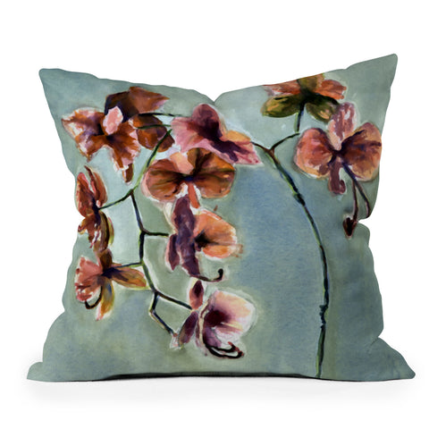Laura Trevey Orchids Outdoor Throw Pillow
