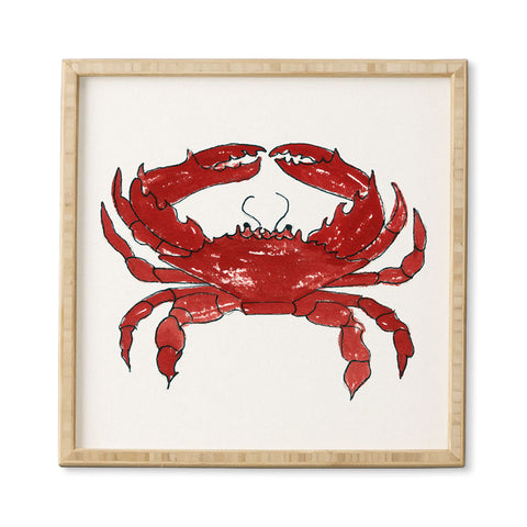 Laura Trevey Red Crab Framed Wall Art