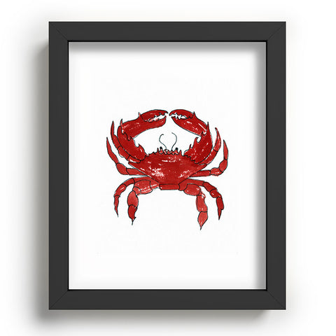 Laura Trevey Red Crab Recessed Framing Rectangle