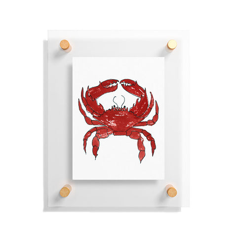 Laura Trevey Red Crab Floating Acrylic Print