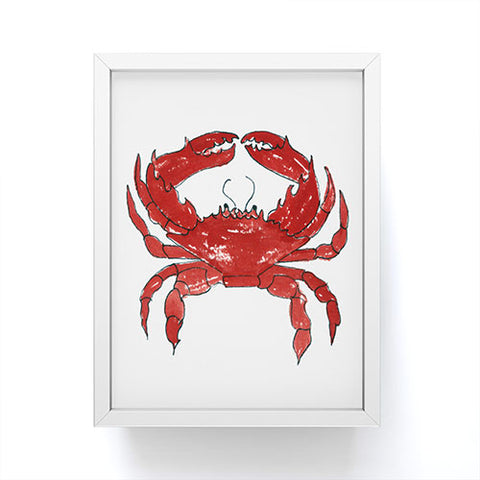 Laura Trevey Red Crab Framed Mini Art Print