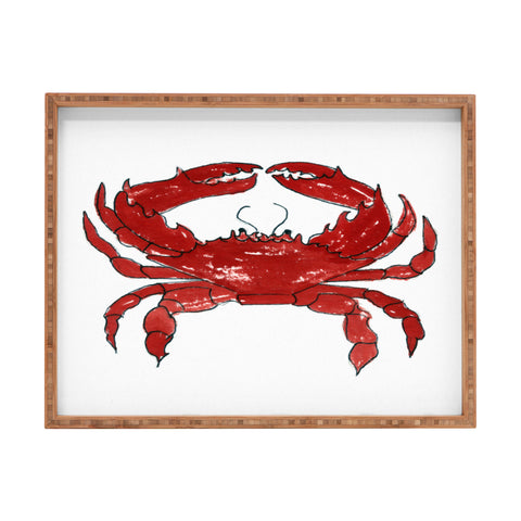 Laura Trevey Red Crab Rectangular Tray