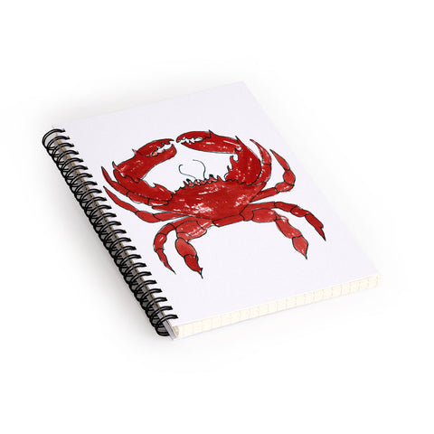 Laura Trevey Red Crab Spiral Notebook