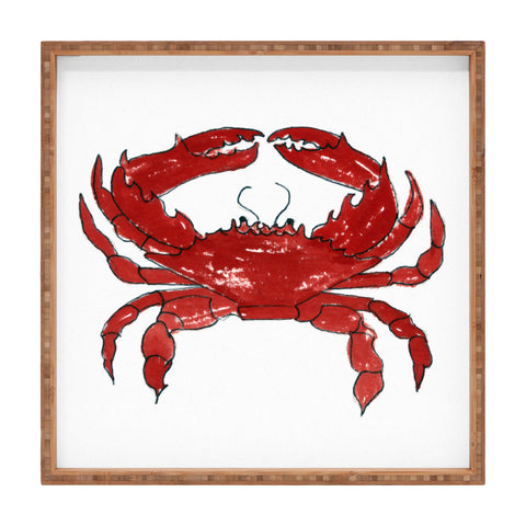 Laura Trevey Red Crab Square Tray