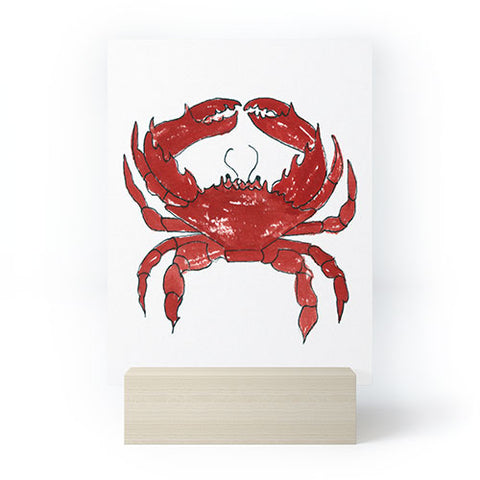 Laura Trevey Red Crab Mini Art Print