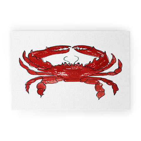 Laura Trevey Red Crab Welcome Mat