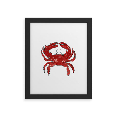 Laura Trevey Red Crab Framed Art Print
