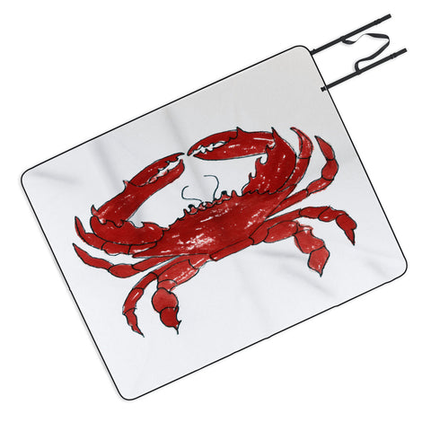 Laura Trevey Red Crab Picnic Blanket