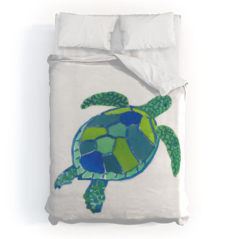 Laura Trevey Sea Turtle Duvet Cover