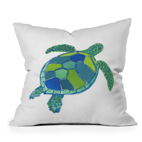 Laura Trevey Sea Turtle Outdoor Throw Pillow