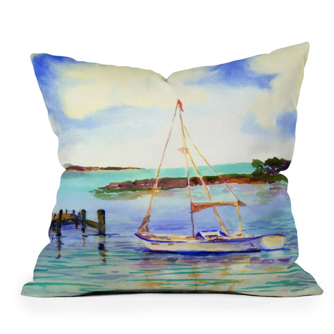 Laura Trevey Summer Sail Outdoor Throw Pillow